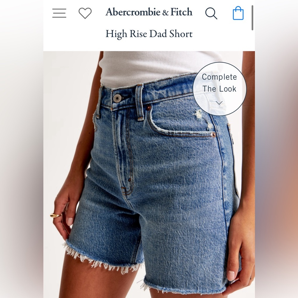Abercrombie & Fitch High Rise Dad Shorts